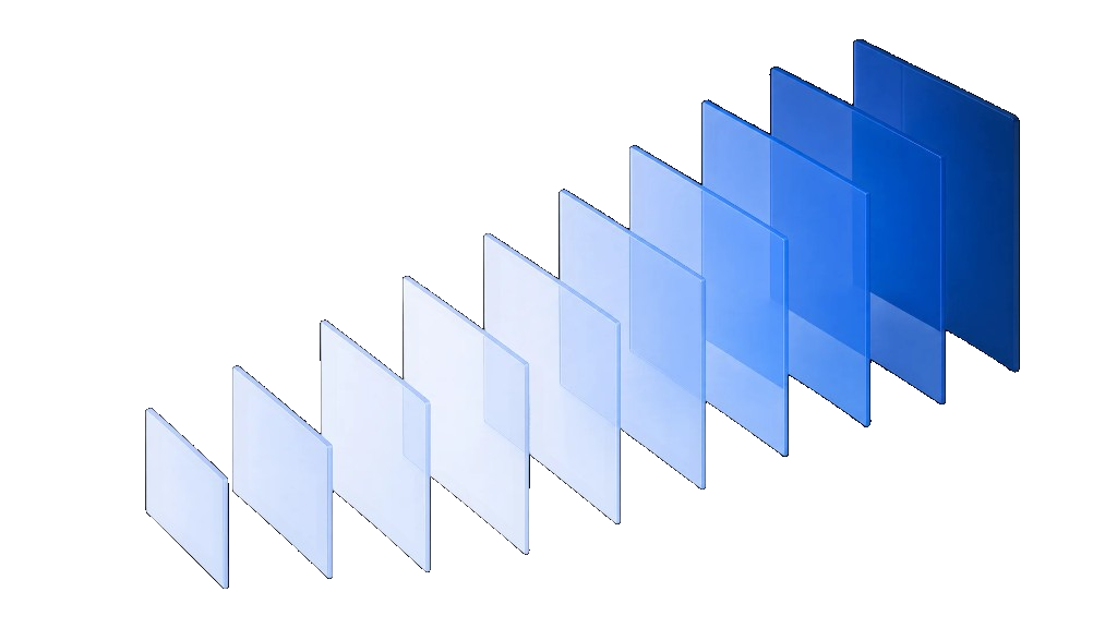 Layered glass panes representing scalable fleet control